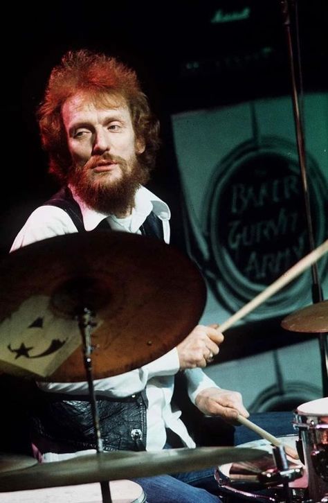 Ginger Baker - 19Aug 1939 - 06Oct 2019 (died at the age of 80) Cream Eric Clapton, Ginger Baker, Irish Rock, Celebrities Who Died, 1960s Music, Drum Lessons, Vintage Rock, Music People, Rock Legends