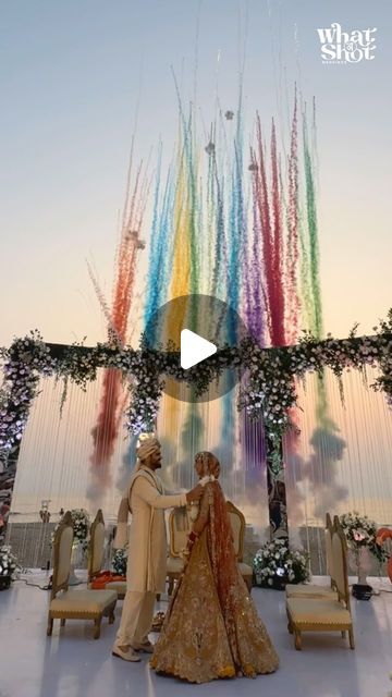 What��अShot || Wedding Content Creators on Instagram: "A few deep breaths before it FINALLY happens! #JuSTlove ‘s dreamy sundownder varmala on the shores of Goa was of the dreamiest varmalas of the season we’ve witnessed✨  Wedding reels for @sarbanisethi_makeupartist by @whatashot.weddings  Outfit: @rimpleandharpreet Event: @baroqueevents.in" Varmala Indian Weddings, Varmala Ideas, Wedding Reel, Goa Wedding, Wedding Content, Deep Breaths, Deep Breath, Content Creators, Goa