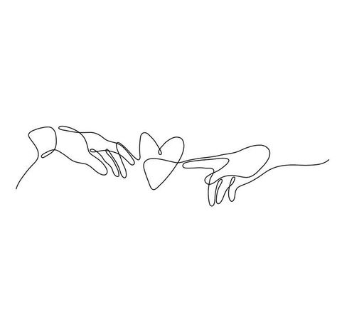 Line Art Drawings Couple Hands, Line Art Drawings Love, Daughter Love Tattoo, Love Line Drawing, Brother And Sister Tattoo Ideas, Sister Tattoo Ideas, American Traditional Tattoo Ideas, Traditional Tattoo Ideas, Sister Tattoo