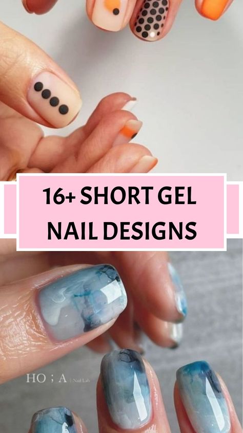 Discover the endless possibilities of chic short gel nails with a variety of stylish designs! From intricate nail art to trendy patterns or elegant simplicity, gel nails elevate short nails to new heights. Share your fabulous short gel nail creations by tagging them as [#ShortGelStyle] and connect with fellow nail enthusiasts who appreciate the beauty and creativity of short gel manicures. Let's motivate each other by showcasing our fashionable and fantastic short nail designs! Short Gel Nail Designs, Gel Overlay Nails, Gel Manicure Designs, Short Natural Nails, Ombre Gel Nails, Short Nail Manicure, Natural Gel Nails, Gel Manicures, Hard Gel Nails