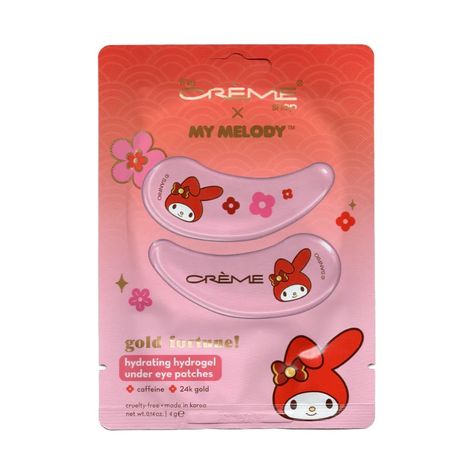 The Crme Shop X My Melody Formulated A Triad Of Skincare's Ultimate Ingredient Favs To Help Replenish Tired Eyes, Just In Time For The Lunar New Year! Hydrogel Creates An Evaporation-Free Barrier To Lock In Moisture For Maximum Essence Absorption. This Product Is: Cruelty-Free, Paraben-Free, And Sulfate-Free. Patches Are Approx. 3" Wide. Official Sanrio X The Crme Shop Item. Galaxia Wallpaper, Candy Theme Birthday Party, Under Eye Patches, The Creme Shop, Hello Kitty Videos, Creme Shop, Hello Kitty Makeup, Kids Toys For Boys, Eye Patches