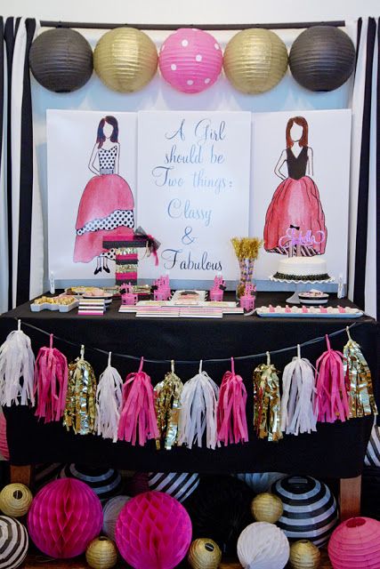 Dessert Table for the Fashionista - by BellaGrey Designs: Dress to the 9s Fashion Birthday Party Fashion Birthday Party, Fashion Show Party, Fashion Show Themes, Birthday Party Desserts, Party Dessert Table, Birthday Fashion, Fashion Themes, Decoration Birthday, Birthday Design