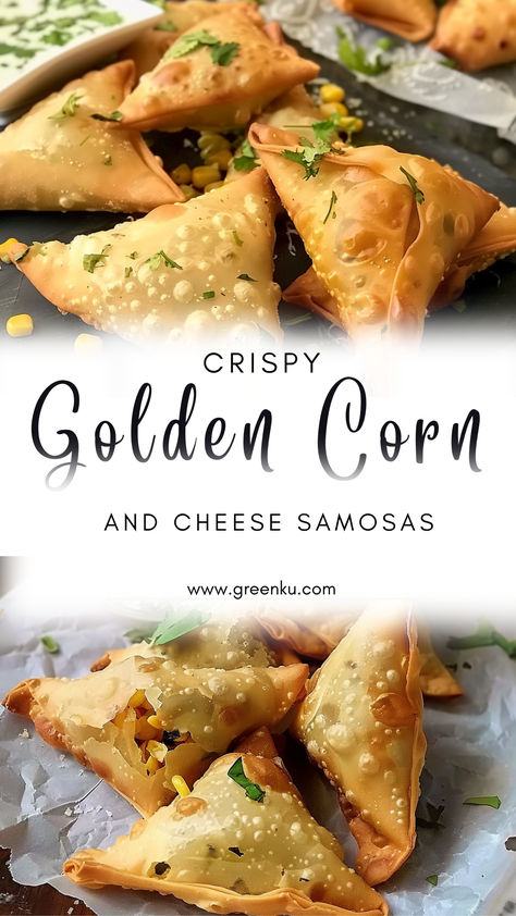 Indulge in the golden goodness of our mouthwatering corn and cheese samosas – a delightful twist on a beloved classic! 🤤✨ #GoldenSamosas #SavorySnacks #TastyTreats #CrispySamosas #FoodieFaves Cheesy Corn, One Pot Wonders, 15 Minute Meals, Snack Attack, Samosa, Savory Snacks, Weeknight Dinner, Quick Recipes, Paneer