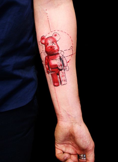 aww a bearbrick tattoo!! this looks like my first bearbrick i ever got. Bearbrick Tattoo, Free Tattoo, Tiger Tattoo, Daily Pictures, Arm Tattoos For Guys, Unique Tattoos, Beautiful Tattoos, Picture Tattoos, Flash Tattoo