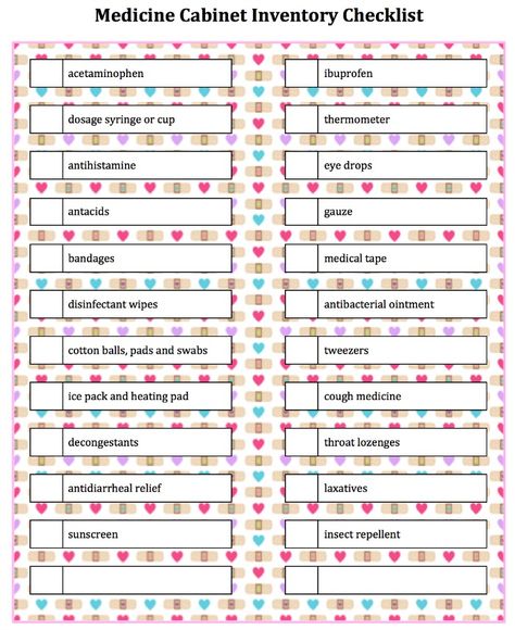 This list of 15 medicine cabinet essentials also includes a FREE printable checklist so you can do your own medicine cabinet inventory. #SDMFluFighters Medicine Cabinet Essentials, New Home Essentials, Medicine Cabinet Organization, New Home Checklist, First Apartment Checklist, Cough Medicine, Apartment Checklist, Printable Checklist, Apartment Essentials