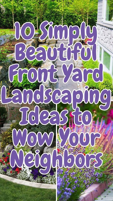 🌼Transform your front yard into a neighborhood showcase with these budget-friendly landscaping ideas! Add charm with colorful perennials, freshen the look with lilyturfs, or create stunning edges to your flower-beds. Click to explore more tips and ideas to amaze your neighbors without breaking the bank! #landscapingideas #budgetlandscapingfrontyard 🌿 Small Yard Planting Ideas, Best Front Yard Landscaping Ideas, Landscaping By Road, Cute Front Garden Ideas, Hardscape Ideas Front Yard Curb Appeal Landscape Design, Front Yard Planting Ideas, Easy Front Yard Flower Bed Ideas, Easy Front Yard Landscaping Ideas Budget, Front Yard Decor Ideas Entrance