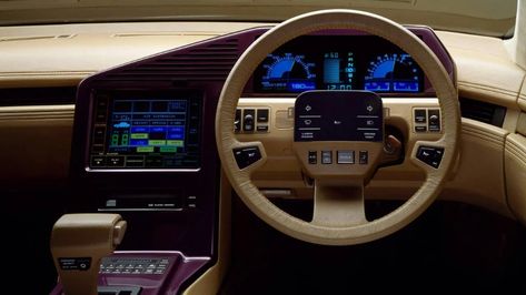 20 Retro Cars With The Coolest Digital Dashboards Concept Cars Vintage, Delorean Time Machine, Digital Dashboard, 80s Design, Automotive Engineering, Retro Interior, Dashboard Design, Windscreen Wipers, Futuristic Cars