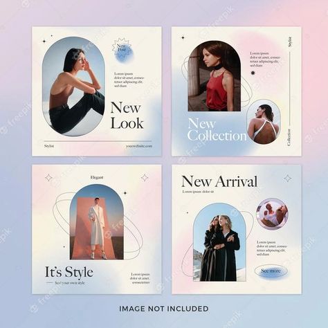 Gradient Social Media Post, Gradient Social Media Design, Instagram Post Graphic Design, Fashion Social Media Design, Instagram Design Ideas, Social Post Design, Post Design Ideas, Canva Design Ideas, Fashion Social Media Post