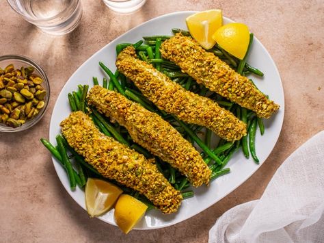 Pistachio Crusted Grouper, Grilled Grouper, Grouper Recipes, Sauteed Green Beans, Fish And Chicken, White Meat, Filling Recipes, High Protein Recipes, Satisfying Food