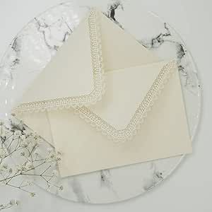 160mmX113mm 10 pieces Lovely Makaron Color Vintage Hollow Lace Envelopes For DIY Card Storage, Wedding Invitation, Gift Packing Customized (Ivory) Lace Envelopes, Wedding Invitation Gift, Lace Invitations, Gift Packing, Card Storage, Color Vintage, Gift Packs, Diy Cards, Wedding Invitation