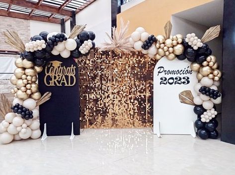 #birthdaypartydecor #partydecor #birthdaydecor #birthdayideas #partyplanning #eventdecor #celebrationdecor #partyinspiration #birthdayfun #decorinspo #partytime #birthdaycelebration #partydecorations #birthdayvibes Dinner Stage Decoration, Graduation Dinner Decorations, Graduation Stage Decor, Backdrop Graduation Ideas, Graduation Stage Decorations, Graduation Stage Design, Grad Backdrop Ideas, Graduation Decoration Ideas Backdrops, Graduation Backdrop Ideas