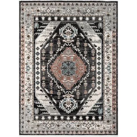 Well Woven Indira Julita Vintage Tribal Area Rug - On Sale - Bed Bath & Beyond - 35541439 Affordable Area Rugs, Free Yarn, Medallion Pattern, Well Woven, Boho Area Rug, Rug Company, Black Area Rugs, Black Rug, Bold Black