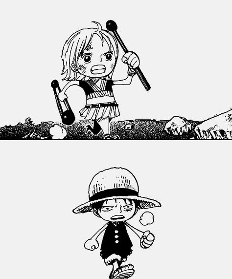 Mini Luffy, Luffy Nami, One Piece, Black