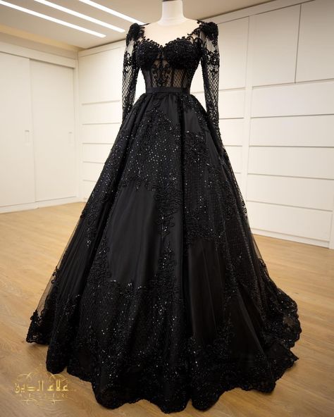 Goth Wedding Dresses, Black Bridal Dresses, Black Wedding Gowns, Gothic Wedding Dress, Goth Wedding, Dark Wedding, Black Bridal, Dream Wedding Ideas Dresses, Prom Dress Inspiration