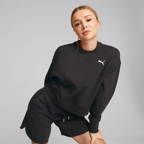 Discover great products at the best prices at Dealmoon. HER Women's Crew Neck Sweatshirt. Lacoste Sweatshirt, Puma Sweatshirt, Crewneck Sweatshirt Women, Black Puma, Sweater Outfit, Puma Women, Better Future, Crew Shirt, Crew Sweatshirts