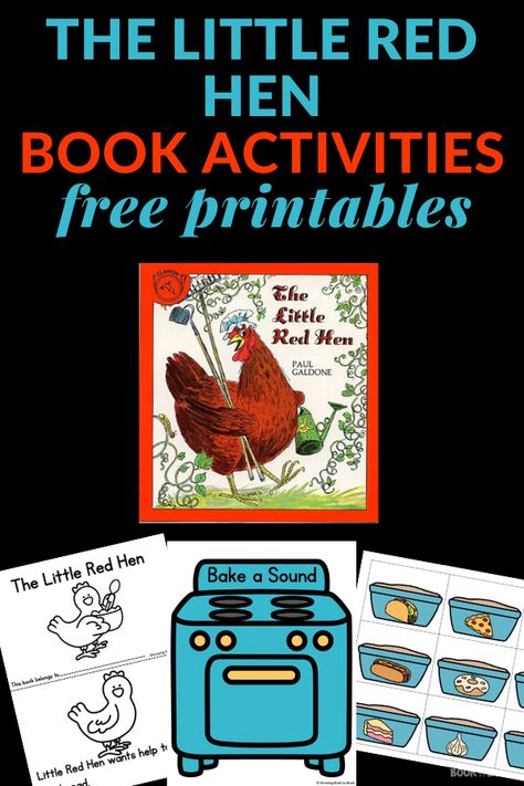 Two The Little Red Hen Activities that you can print and enjoy with the children.  Includes a printable emergent reader and a beginning sounds activity. #thelittleredhen #bookactivities #storytime #GrowingBookbyBook #prek The Little Red Hen Activities, Little Red Hen Activities, Hen Activities, Character Education Activities, The Little Red Hen, Little Red Hen, Red Hen, Creative Curriculum, Preschool Literacy