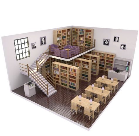 Sims 4 Library Room Ideas, Sims 4 Library Room, Sims4 Library, Minecraft Library Design, Minecraft Library, Isometric Room, Rumah Minecraft Sederhana, Minecraft Interior, Minecraft Interior Design