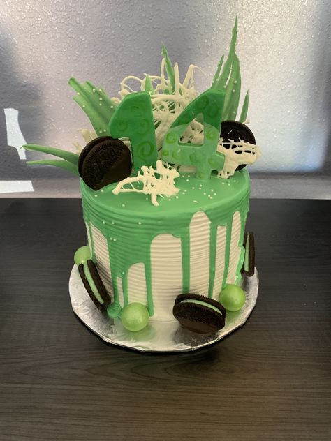 White chocolate & green chocolate drip Green Drip Cake, Lucky Charms Cake, Green Velvet Cake, Irish Cream Cake, Green Birthday Cakes, Nature Cake, Guinness Cake, Anime Cake, Moist Vanilla Cake