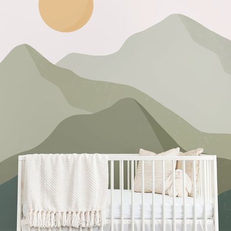 Wallpaper Murals – Project Nursery Ender Wallpaper, Mountain Wall Mural, Toddler Comforter, Mountain Mural, Mountain Wall, Twin Comforter, Mural Design, Space Print, Project Nursery