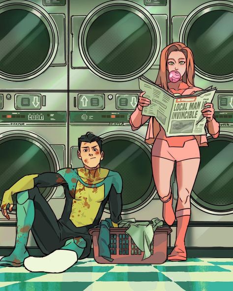 Gabriel Picolo on Instagram: “Doing laundry 🧺 #invincible #art #comics Just finished watching this Invincible and I loved it!! Please recommend me similar shows to…” Gabriel Picolo, Invincible Comic, Best Superhero, Doing Laundry, Image Comics, Comic Book Artists, Superhero Art, Teen Titans, Marvel Dc