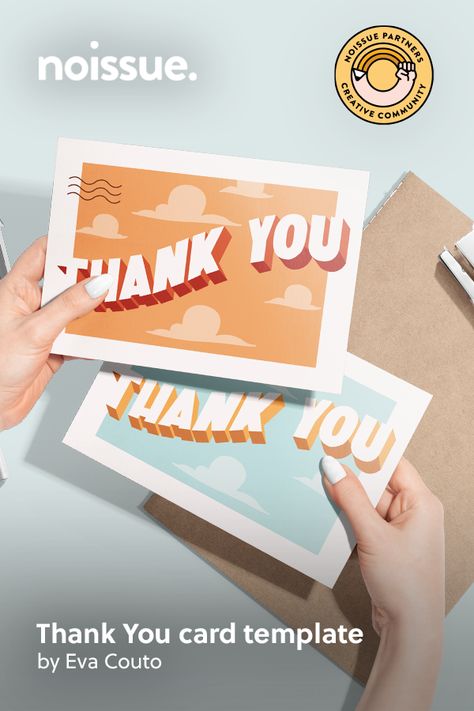 Graphic Design Thank You Cards, Print Shop Logo Ideas, Thank You Card Graphic Design, Thank You Card Design Template, Thank You Cards Design, Thank You Graphic Design, Thank You Postcard, Message Card Design Ideas, Thank You Design