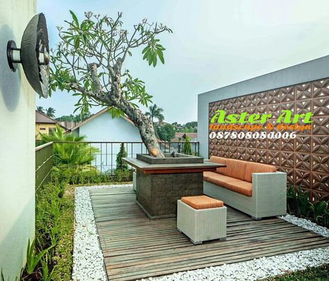 ASTER ART jasa perencanaan desain dan pembuatan taman, jasa pembuatan taman atap rooftop garden,  taman atap rooftop minimalis, desain rooftop cafe, desain rumah minimalis modern dengan rooftop, taman diatatas balkon, ide rooftop murah, model rooftop sederhana, teknik taman atap, desain rooftop rumah kecil, taman atap rooftop garden, tukang taman jakarta, tukang taman rooftop garden jakarta, jasa buat taman atap rooftop garden,  untuk lebih lanjut anda bisa hubungi kami Whatsapp:087808080006 Nice Living Room Ideas, Nice Living Room, Vertikal Garden, Brick House Designs, Best Living Room Design, Rooftop Terrace Design, Interior Design Guide, Motif Batik, Tanah Liat