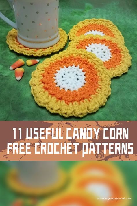 These 11 Candy Corn FREE Crochet patterns inspired by candy corn offer a delightful array of options to infuse your life with sweetness and charm #freecrochetpatterns Candy Corn Granny Square, Candy Corn Crochet Pattern Free, Crochet Candy Corn Pattern Free, Candy Corn Free Crochet Pattern, Crochet Candy Corn Coaster, Crochet Candy Corn Pillow Free Pattern, Mini Candy Corn Crochet Pattern, Easy Crochet Candy Corn, Crochet Candy Corn