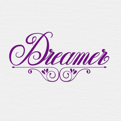 Hand lettering of the word DREAMER: sketched letters, which I refined, corrected several times and then vectorized and decorated. Dreamer Tattoo, Tattoo Lettering Styles, Calligraphy Tattoo, Lettering Styles, Tattoo Lettering, New Tattoos, Hand Lettering, The Dreamers, Calligraphy