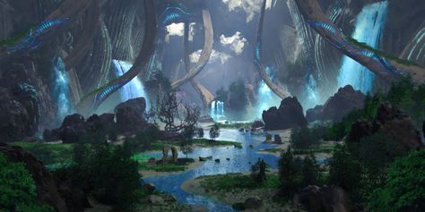 ArtStation - Mystic Lagoon Miss Marvel, Fantasy Background, Scene Art, Alien Worlds, Fantasy City, Concept Artist, Fantasy Setting, Fantasy Places, Landscape Scenery