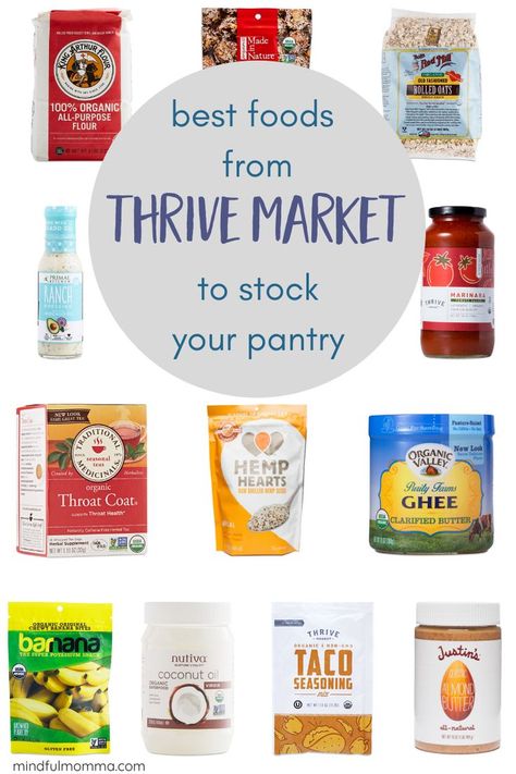 Thrive Market Recipes, Healthy Pantry Staples, Healthy Pantry, Stock Your Pantry, Foods Healthy, Thrive Market, Organic Foods, Organic Living, Pantry Staples