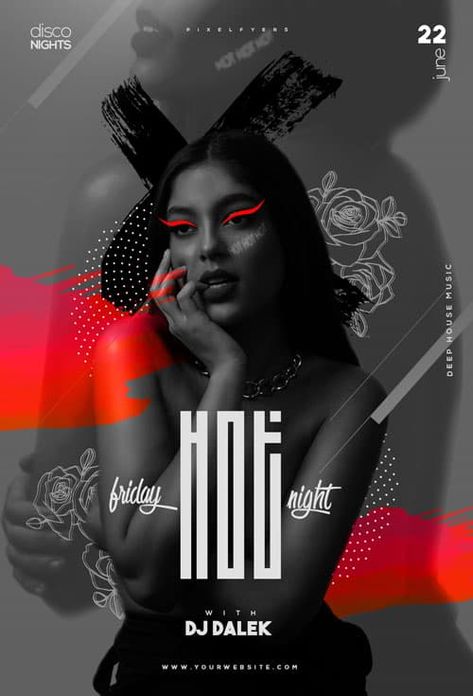 Night Club Flyer, Disco Queen, Free Psd Flyer Templates, Free Psd Flyer, Photoshop Design Ideas, Music Poster Design, Event Poster Design, Psd Flyer, Graphic Design Ads