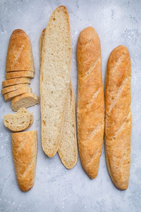 Vegan Baguettes (Vegan French Bread) Vegan Baguette Recipe, Vegan French Bread, Dairy Free Biscuits, Rat Food, Vegan Loaf, Vegan Breads, Allergy Recipes, Vegan Bread Recipe, Dairy Free Brownies