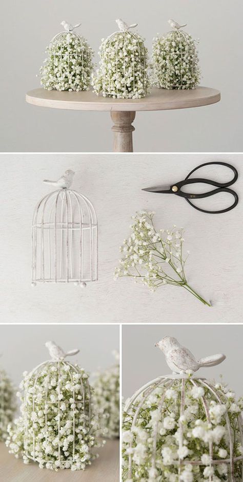 Diy Centrepieces, Wedding Birdcage, Rustic Wedding Decorations, Deco Champetre, Wedding Crafts Diy, Decor Entryway, Wedding Centerpieces Diy, Kraf Diy, Wedding Table Decorations