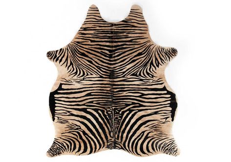 Zebra skin rug