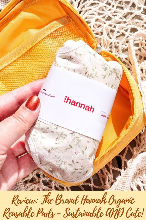 A hand holding folded up reusable cotton pads. The caption reads: Review: The Brand Hannah Organic Reusable Pads - Sustainable AND Cute! Period Stigma, Reusable Cotton Pads, Reusable Pads, Period Products, Period Pads, Reusable Pad, Vegan Cosmetics, Organic Makeup, Organic Beauty