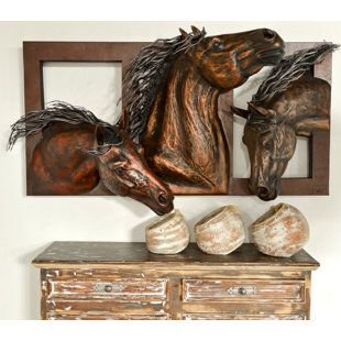 Equestrian Decor Interior Design, Animal Coverings, Range Wall, Artistic Decor, Wood Wall Sculpture, Brown Copper, Equestrian Decor, Kids Watercolor, Nature Wall Decor