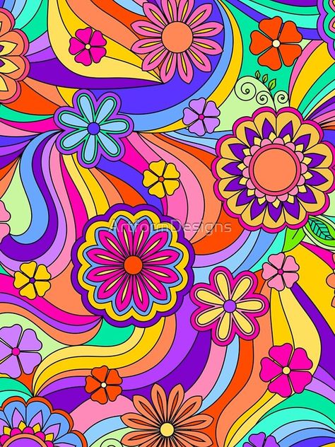 Flower Power Art, Boho Background, Color Design Inspiration, Hippie Painting, Hippie Flowers, Hippie Wallpaper, Rainbow Wallpaper, Bullet Journal Lettering Ideas, Rainbow Art