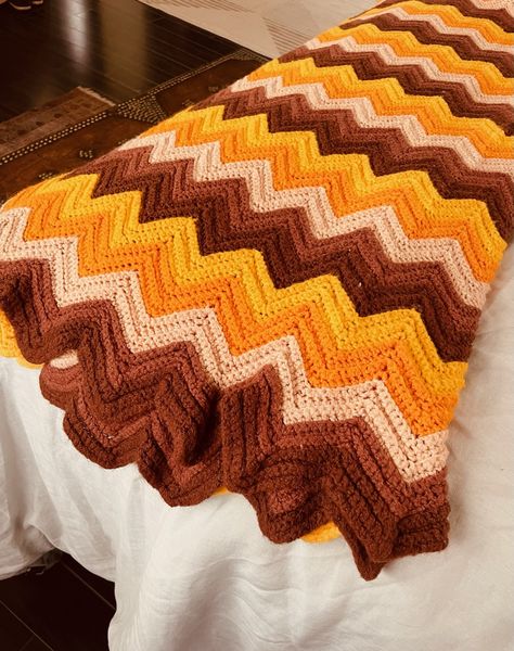 Vintage Chevron Crochet Blanket, 70s Crochet Afghan, 60s Crochet Blanket, 80s Crochet Blanket, 70s Blanket Crochet, 1970s Crochet Blanket, Retro Afghan Crochet, 70s Crochet Blanket Free Pattern, 70’s Crochet Blanket