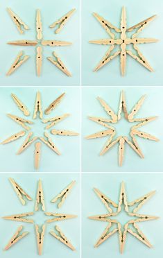 Clothes Pins Crafts Christmas, Clothespin Ornaments Christmas, Christmas Clothes Pin Crafts, Cloths Pin Crafts Christmas, Clothes Pin Stars, Clothes Pin Snowflakes Diy, Clothes Pin Crafts Christmas, Clothespin Christmas Crafts, Toothpick Ornaments