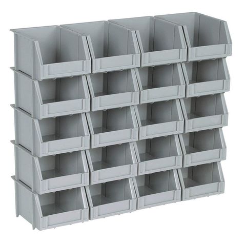 MIC4HFT Poly Bins Storage System: Amazon.in: Home & Kitchen Table Lego, Parts Storage, Storage Bins Organization, Harbor Freight Tools, Stackable Storage Bins, Lego Room, Harbor Freight, Lego Storage, Screws And Bolts