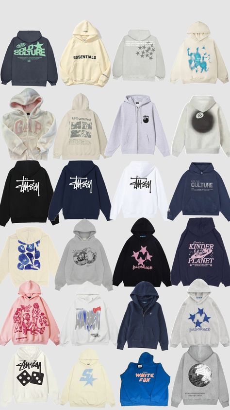 hoodies Where To Buy Cute Hoodies, Where To Buy Hoodies, Collage Sweatshirts, Trending Hoodies, Clothes Collage, Hoodie Essentials, Stud Fits, Cute Hoodies, Cute Jumpers