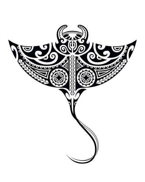 Stingray Manta in Maori style. Tattoo sketch tribal ethno style. Tattoo for divers. Manta Tattoo, Polynesian Tattoo Meanings, Manta Ray Tattoo, Stingray Tattoo, Ray Tattoo, Polynesian Tattoo Designs, Black Manta, Omerta Tattoo Design, Maori Tattoo Designs