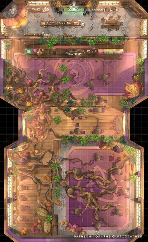 Magical Cafe, Maps Aesthetic, Ancient Library, Fantasy City Map, Dragons 5e, Dnd World Map, Fantasy World Map, Magic Witch, Tabletop Rpg Maps