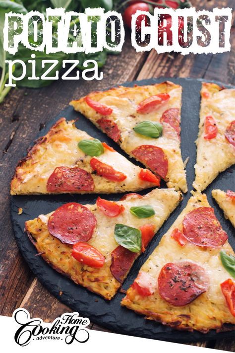 Potato Crust Pizza is very easy pizza recipe, no need for preparing the dough in advance and it’s also gluten-free #homemade pizza, #gluten free pizza recipes, #potato recipes ideas Potato Crust Pizza, Vegan Pizza Toppings, Pizza Gluten Free, Vegan Pizza Dough, Gluten Free Pizza Recipes, Adventure Videos, Recipes Brunch, Potato Crust, Vegan Pizza Recipe