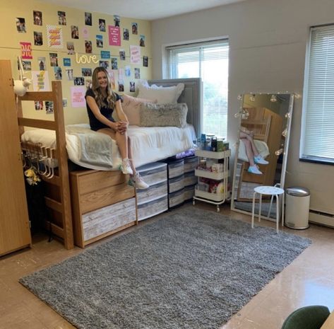 Our dorms at #UNH are so spacious and homey! We love this setup. Spacious Dorm Room, Uh Manoa Dorm, Emory University Dorm Room, University Of Hawaii At Manoa Dorm, Boise State University Dorm, Southern New Hampshire University, University Of New Hampshire, Dorm Sweet Dorm, Dorm Inspiration