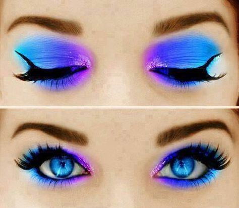 vivid color shadows I'd try it on someone else haha Makeup Verde, Shadow Design, Diva Makeup, Pirate Fashion, Makeup Idea, Makijaż Smokey Eye, Makeup Tricks, Halloween Makeup Looks, Sea Creature