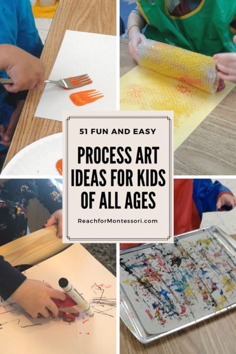 Process Art Ideas, Ideas For Kids Activities, Easy Process Art, Process Art Preschool, Activities For Infants, Preschool Painting, Art Ideas For Kids, Open Ended Art, Mosaic Tiles Crafts