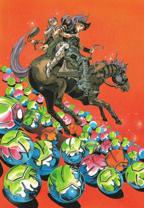 Steel Ball Run, Jojo Parts, Ball Run, Adventure Art, Jojo's Bizarre Adventure Anime, Jojo Anime, Jojo Memes, Manga Covers, Jojo Bizzare Adventure