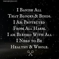 Banishing Spell, Good Luck Spells, Spells For Beginners, Witch Quotes, Luck Spells, Wiccan Magic, Witch Spirituality, Magic Spell Book, Healing Spells