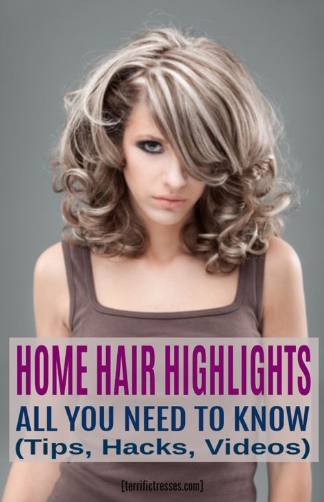 How To Foil Highlights At Home, Cap Highlights Before And After At Home, Highlighting Your Own Hair, Diy Highlights Hair At Home, Highlights Underneath Hair, Highlighting Hair At Home, How To Highlight Hair, How To Do Highlights, Cute Hair Color Ideas